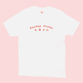 Feeling Fruity Illustration White t-shirt on a Pink background