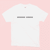 Flower Child illustrated white t-shirt on a pink background
