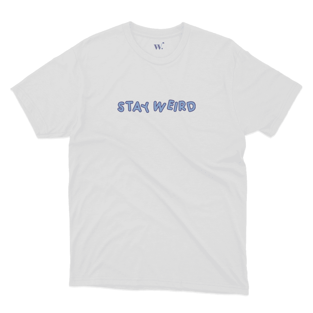 Stay weird B - grey mockup Stay weird B - grey mockup