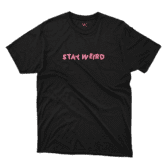 Stay weird P - black mockup