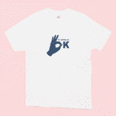it's gonna be ok illustrated White t-shirt on a Pink background