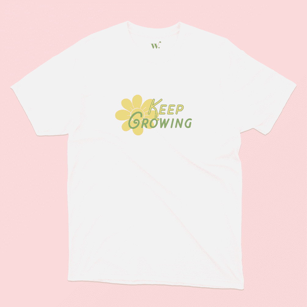 keep growing - white mockup