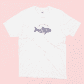 You Give my Life Porpoise Illustrated T-Shirt in White on a Pink Background