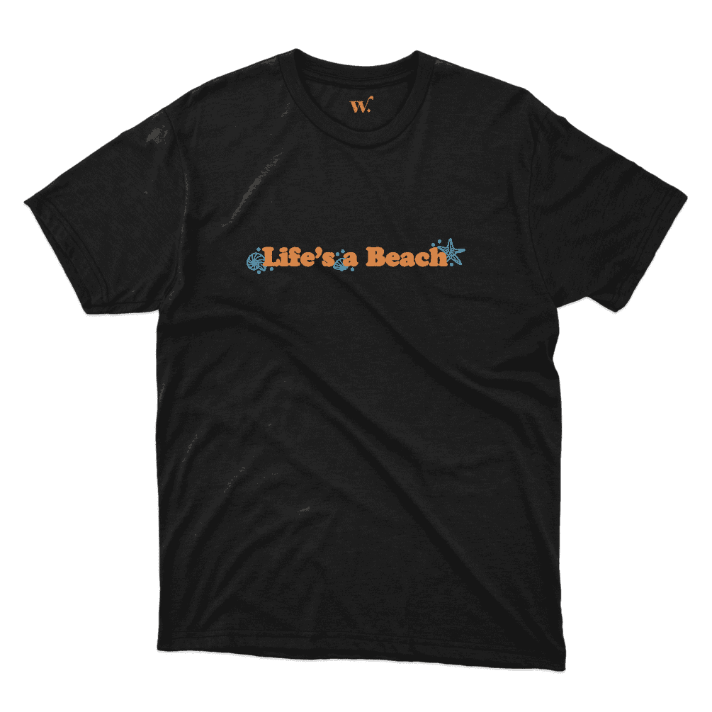 lifes a beach - black mockup lifes a beach - black mockup