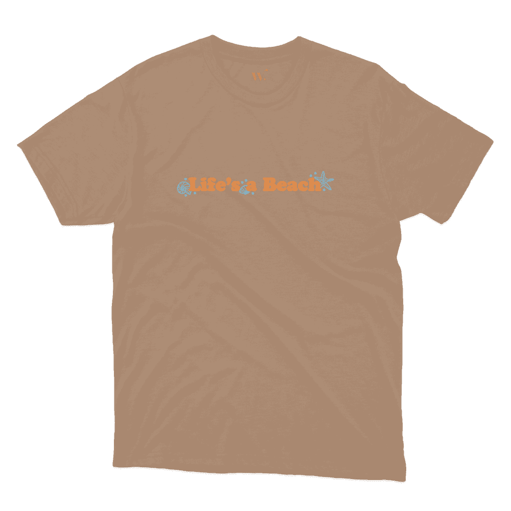 lifes a beach - brown mockup lifes a beach - brown mockup