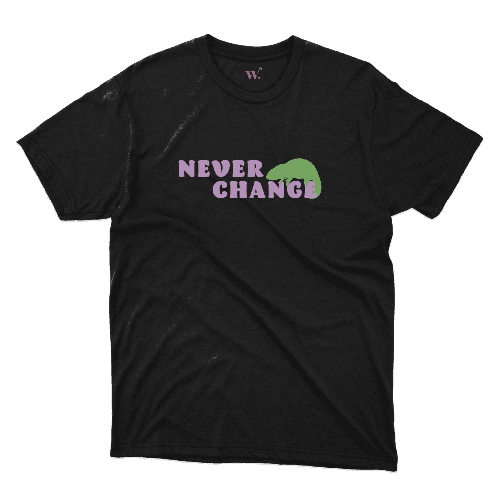 never change - black mockup never change - black mockup