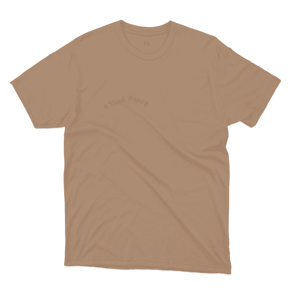 think happy thoughts - brown mockup think happy thoughts - brown mockup